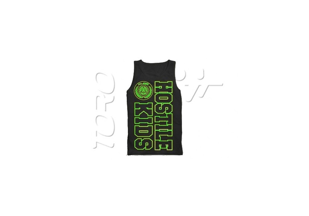 HK T-SHIRT TANK TOP HOSTILE KIDS VERTICAL BLACK NEON