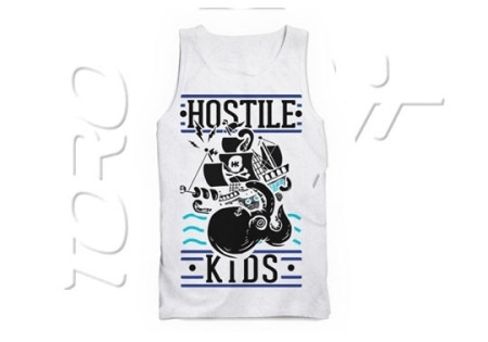 HK T-SHIRT PIRATE SHIP TANK TOP WHITE