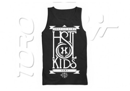 HK T-SHIRT TANK STACKED CHARCOAL