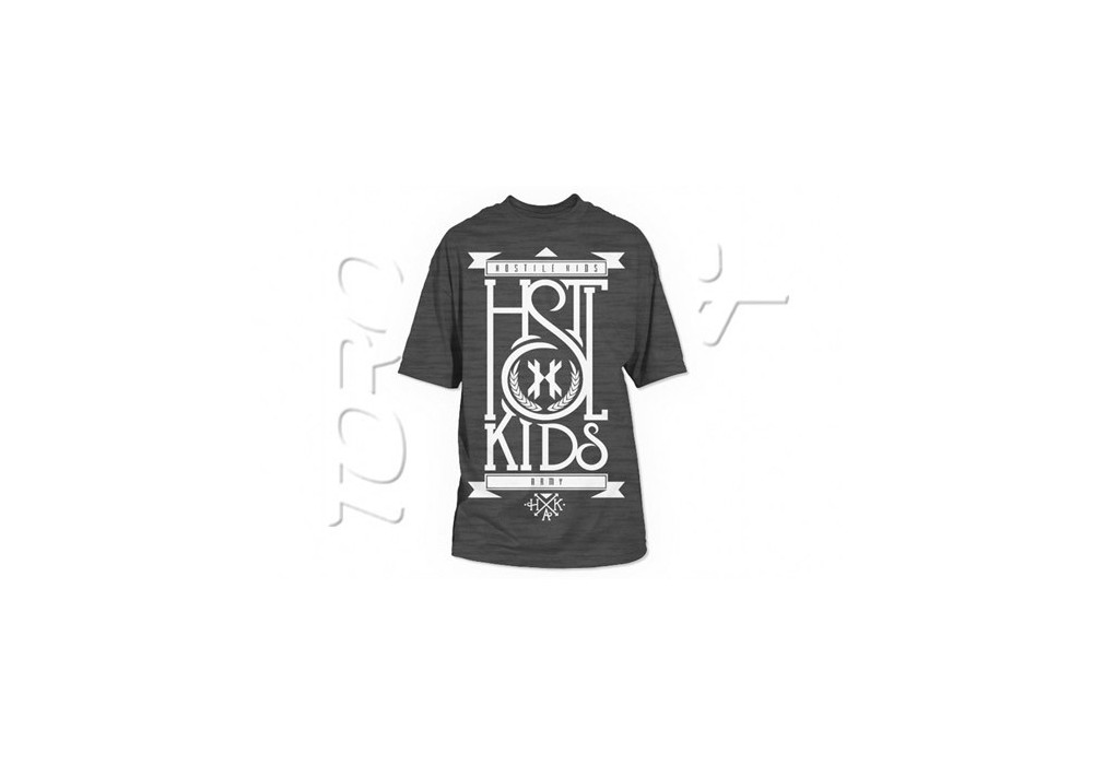 HK T-SHIRT STACKED GREY