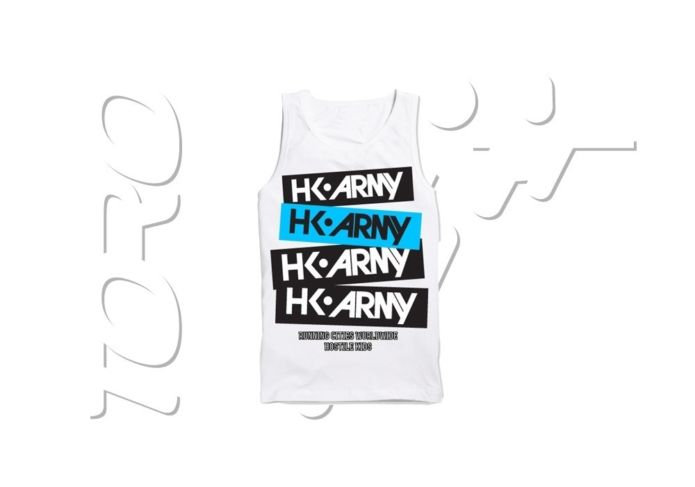 HK T-SHIRT TANK POSTED WHITE