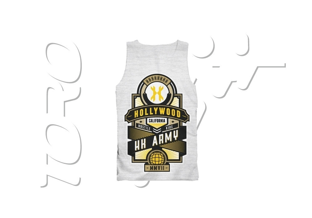 HK T-SHIRT TANK RISE ASH GREY