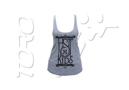 HK T-SHIRT GIRLS TANK STACKED GREY