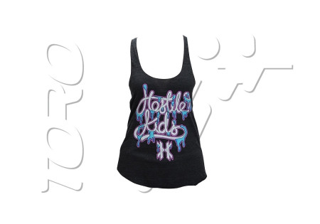 HK T-SHIRT GIRLS TANK MELTED BLACK