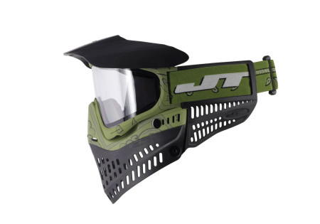 Masque JT SPECTRA PROFLEX LE THERMAL BANDANA GREEN ECRAN 2X CLEAR ET SMOKE