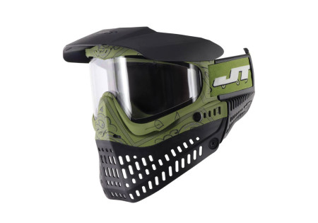 Masque JT SPECTRA PROFLEX LE THERMAL BANDANA GREEN ECRAN 2X CLEAR ET SMOKE