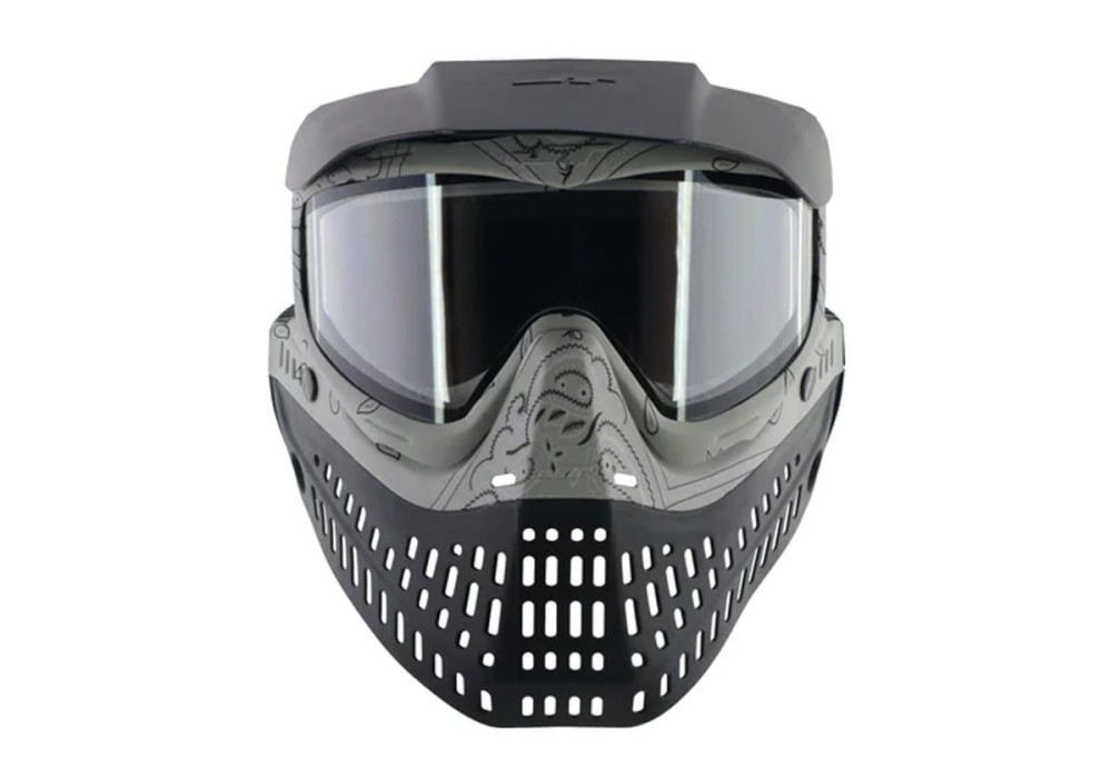 Masque JT SPECTRA PROFLEX LE THERMAL BANDANA STONE GREY ECRAN 2X CLEAR ET SMOKE