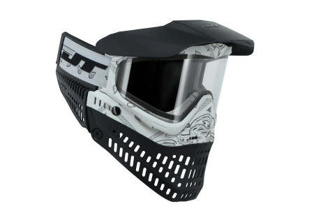 Masque JT SPECTRA PROFLEX LE THERMAL BANDANA WHITE ECRAN 2X CLEAR ET SMOKE