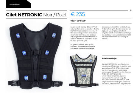 Gilet NETRONIC BLACK LASERTAG