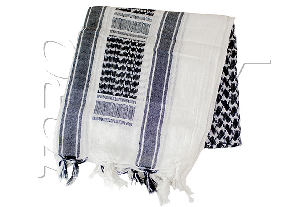 Echarpe SHEMAGH SCARF VALKEN WHITE BLACK