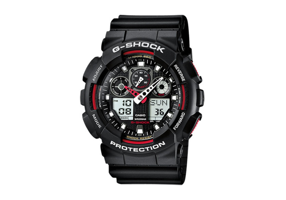 Montre CASIO G-SHOCK CLASSIC GA-100-1A4ER BLACK RED