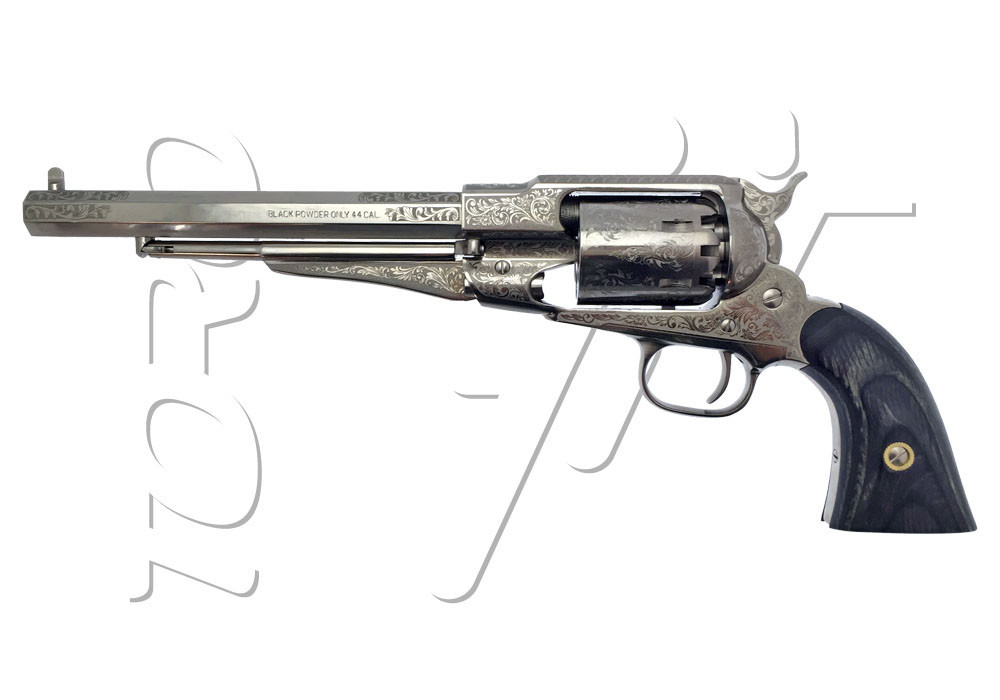 Revolver REMINGTON 1858 TEXAS LAITON NICKELE GRAVE Calibre 44 PIETTA ...