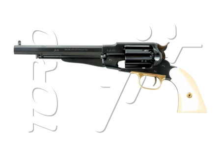 Revolver REMINGTON 1858 NEW ARMY ACIER IVOIRINE CANNELE Calibre 44 PIETTA (rgaig44)