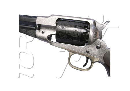 Revolver REMINGTON 1858 NEW ARMY ACIER OLD SILVER GRAVE Calibre 44 PIETTA (rgol44)