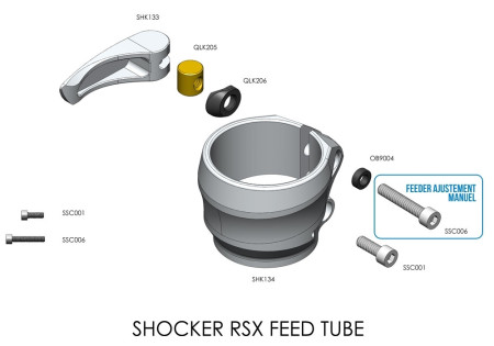 Feeder VIS AJUSTEMENT MANUEL POUR SHOCKER RSX et XLS