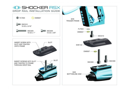 Drop rail POUR SHOCKER RSX et XLS