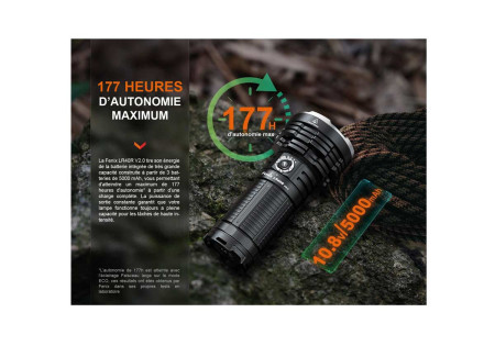 Lampe tactique FENIX LR40R V2 15.000 LUMENS