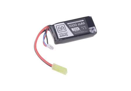 Batterie LIPO 7.4V 1000 mAh 30/60C 35x65x12 mm MINI TAMIYA SPECNA ARMS (Boitier PEQ)