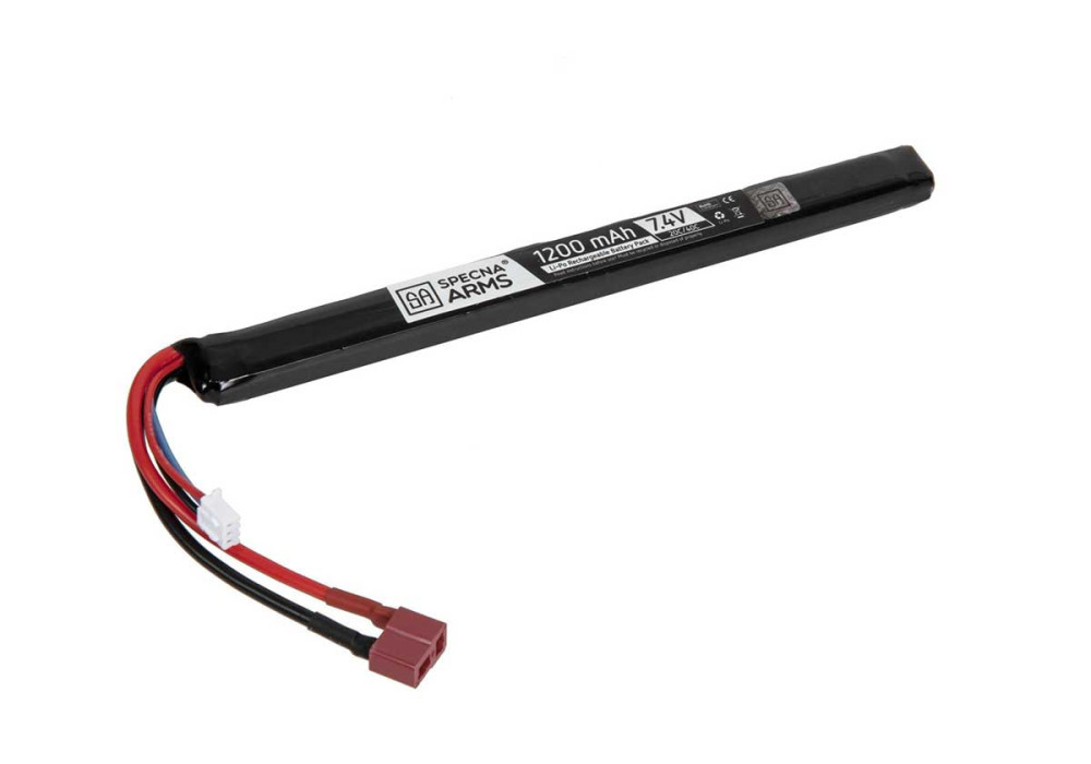 Batterie LIPO 7.4V 1200 mAh 20/40C 15x185x10 mm 1 STICK POUR AK T-DEANS SPECNA ARMS