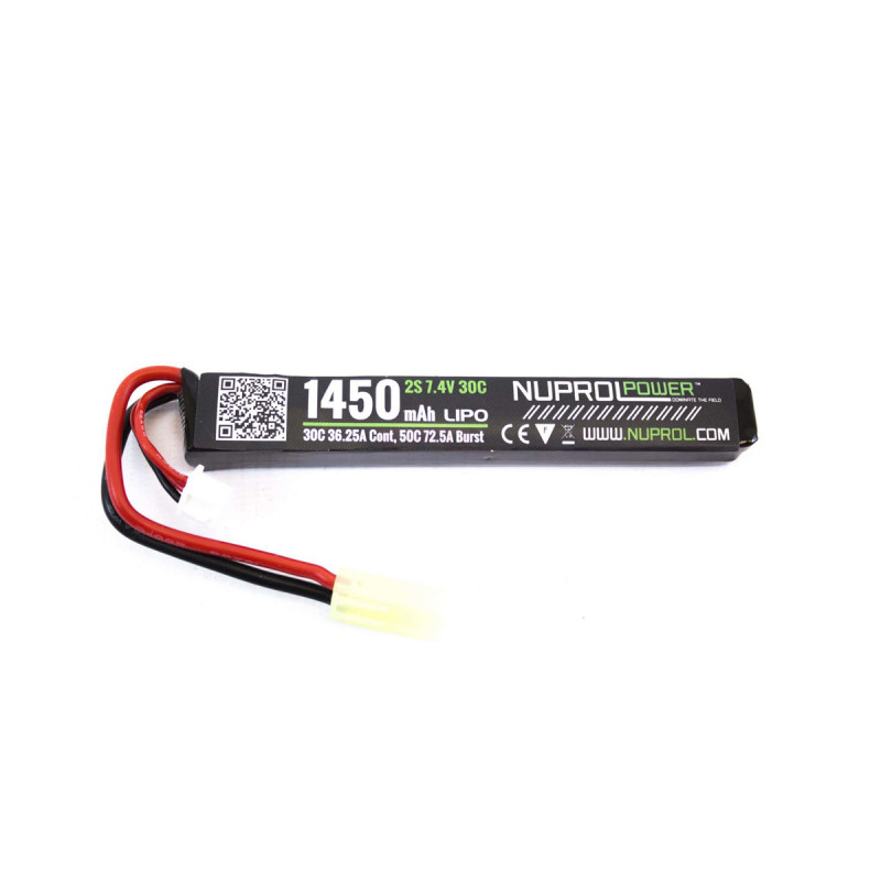 Batterie LIPO 7.4V 1450 mAh 30C 115x15x12mm 1 STICK NUPROL