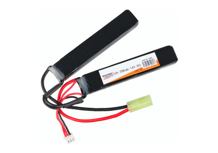 Batterie LIPO 7.4V 2200 mAh 25C 102x20x11mm 2 STICKS SWISS ARMS V2