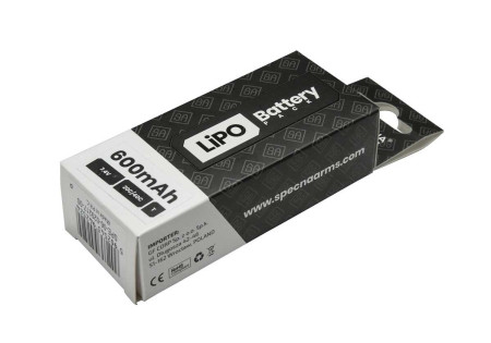 Batterie LIPO 7.4V 600 mAh 20/40C 16x75x11 mm 1 STICK MINI TAMYIYA SPECNA ARMS (Crosse PDW)