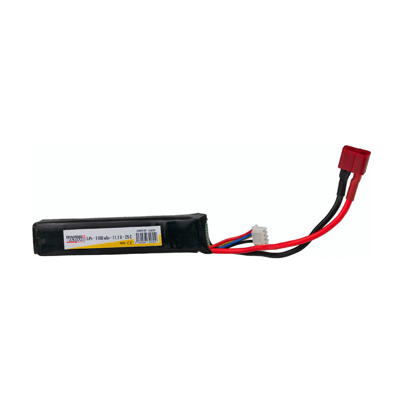 Batterie LIPO 11.1V 1100 mAh 25C 1 STICK T-DEANS SWISS ARMS