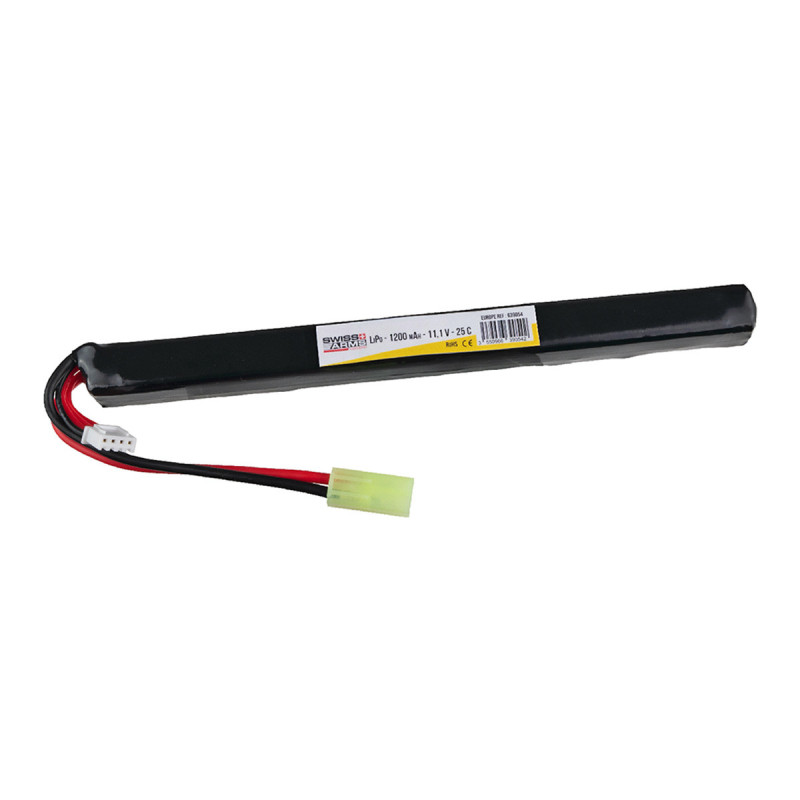 Batterie LIPO 11.1V 1200 mAh 25C 186x15x15mm 1 STICK SWISS ARMS V2