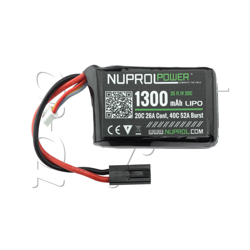 Batterie LIPO 11.1V 1300 mAh 20C 68x45x17mm 1 PACK NUPROL