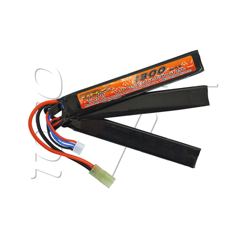 Batterie LIPO 11.1V 1300 mAh 15C 120x19x7mm 3 PACKS VB POWER