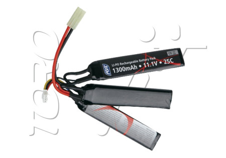 Batterie LIPO 11.1V 1300 mAh 25C 104x20x7mm 3 STICKS GEN2 ASG