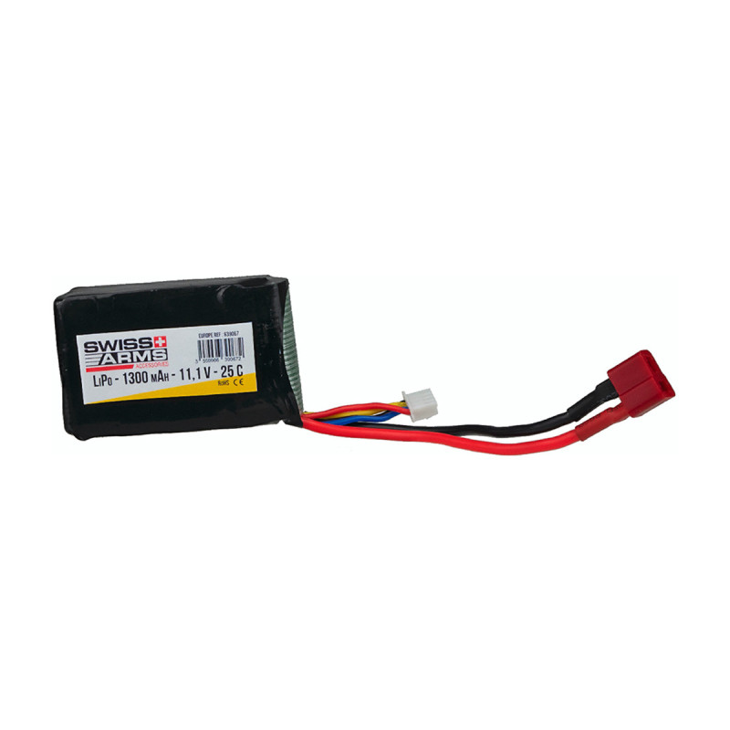 Batterie LIPO 11.1V 1300 mAh 25C 66x44x16mm 1 PACK T-DEANS SWISS ARMS V2