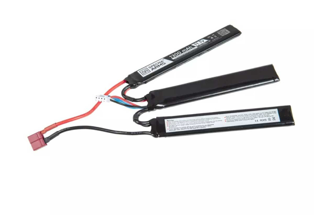 Batterie LIPO 11.1V 1300 mAh 15/30C 122x18x18 mm 3 STICKS T-DEANS SPECNA ARMS