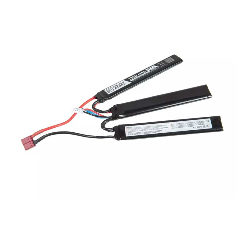 Batterie LIPO 11.1V 1300 mAh 15/30C 122x18x18 mm 3 STICKS T-DEANS SPECNA ARMS