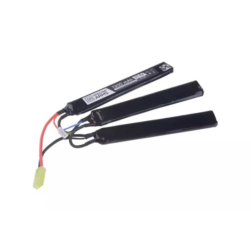 Batterie LIPO 11.1V 1300 mAh 15/30C  x  x  mm 3 STICKS MINI TAMIYA SPECNA ARMS