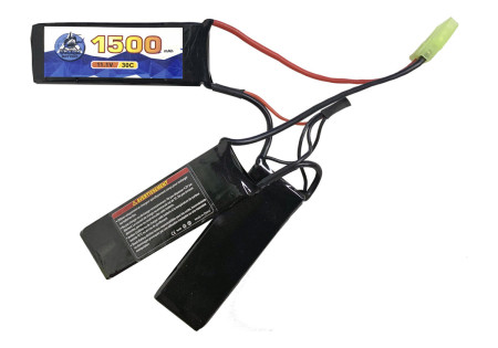 Batterie LIPO 11.1V 1500 mAh 30C 96x29x7mm 3 STICK 120g BURST 60C SHARK