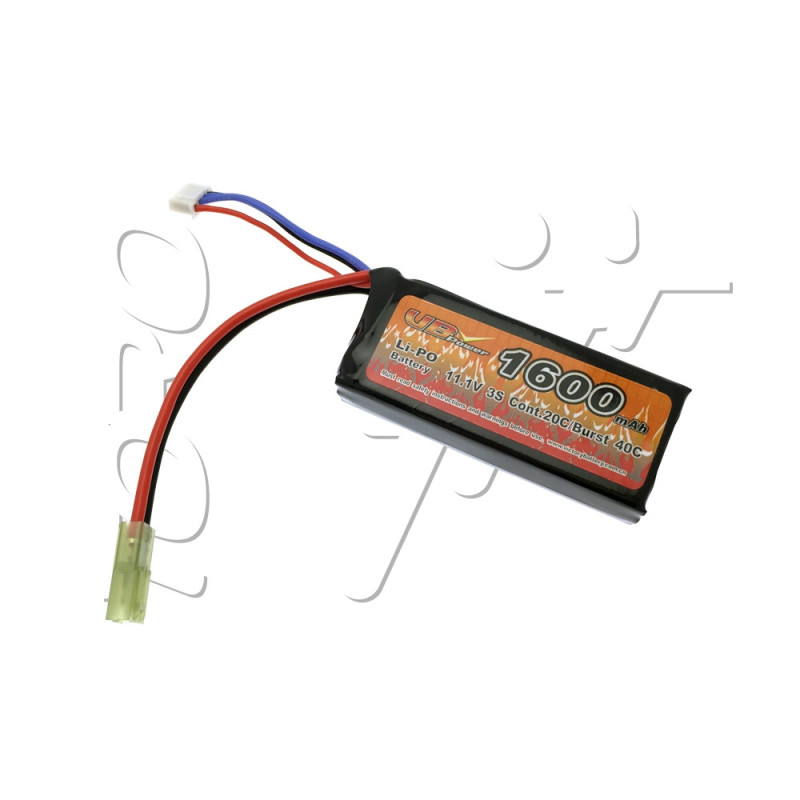 Batterie LIPO 11.1V 1600 mAh 20C 80x33x20mm 1 PACK VB POWER