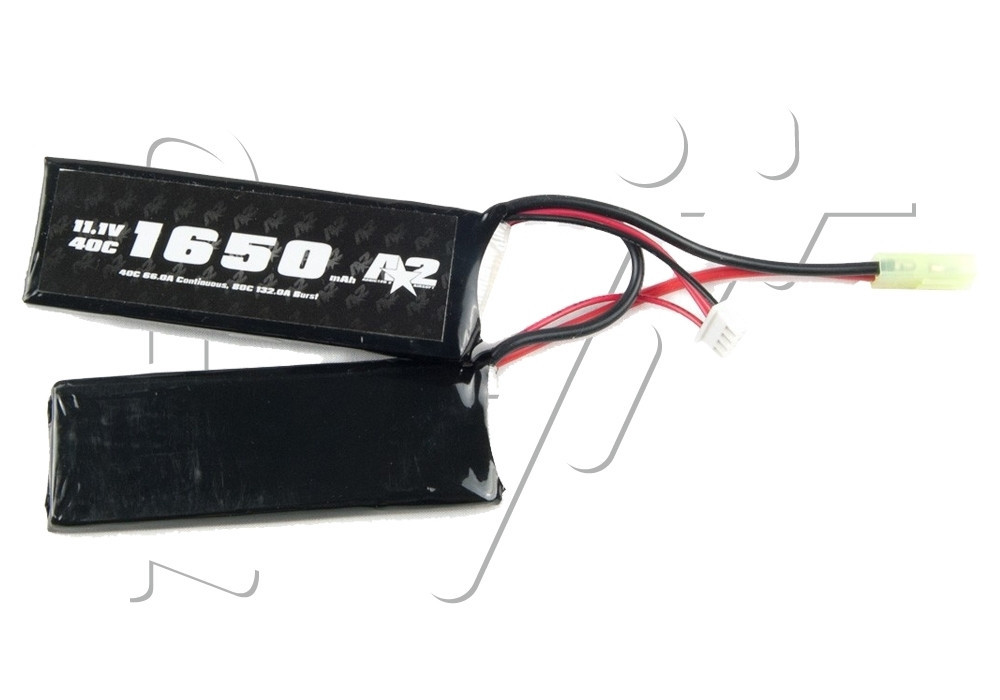 Batterie LIPO 11.1V 1650 mAh 40C 102x35x12mm 2 PACKS SWISS ARMS