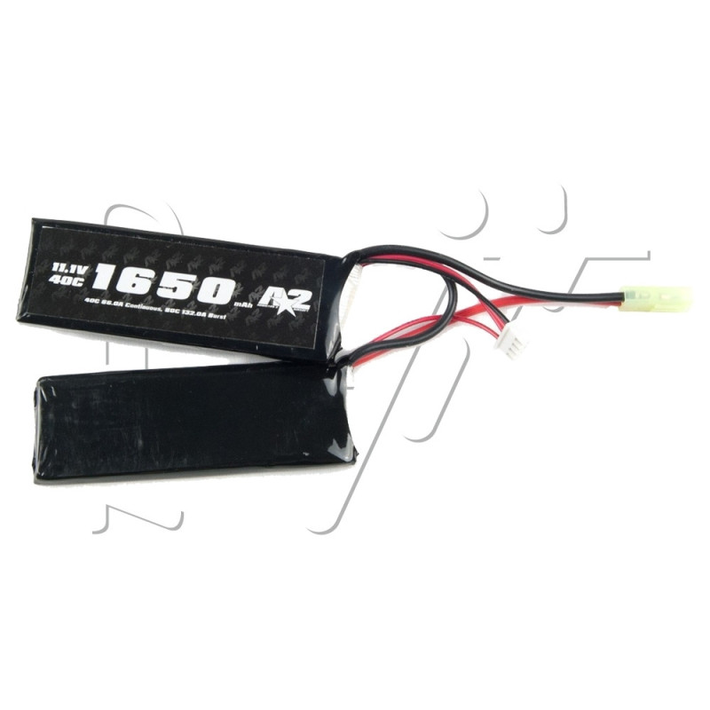 Batterie LIPO 11.1V 1650 mAh 40C 102x35x12mm 2 PACKS SWISS ARMS