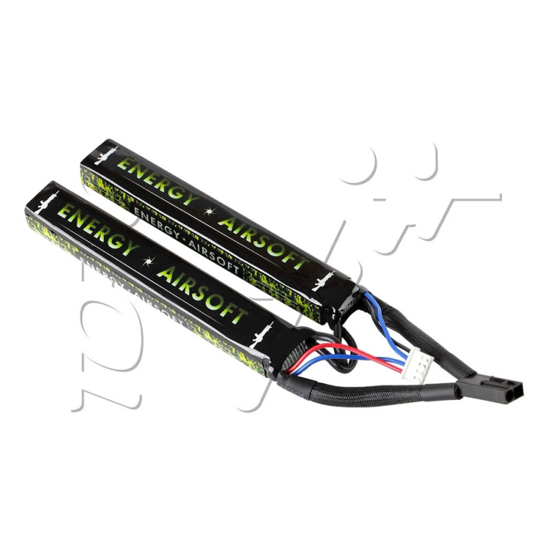 Batterie LIPO 11.1V 2400 mAh 25C 140x20x15mm 2 STICKS ENERGY AIRSOFT