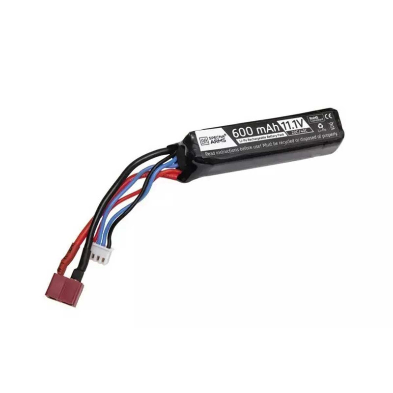 Batterie LIPO 11.1V 600 mAh 20/40C 16x75x16 mm 1 STICK T-DEANS SPECNA ARMS (Crosse PDW)