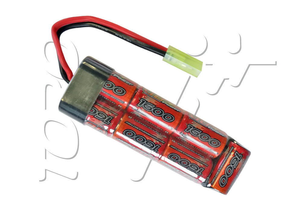 Batterie NIMH 8.4V 1600 mAh 107x35x18mm 1 PACK DOUBLE VB POWER