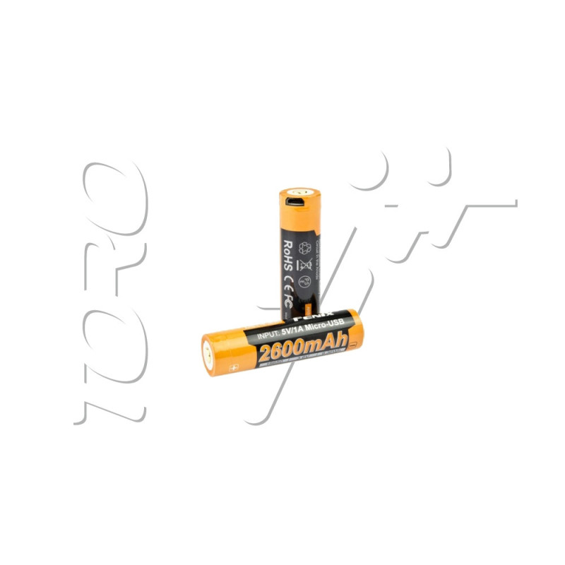 ACCU 3.6V 2600mAh RECHARGEABLE USB 18650 FENIX ARB-L18-2600U