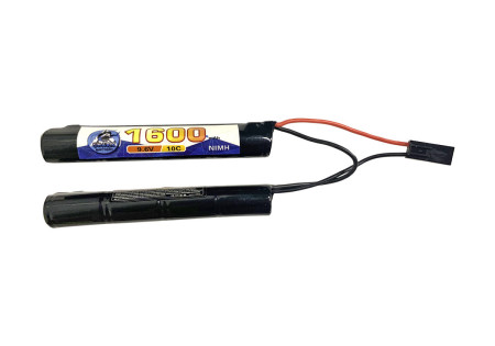 Batterie NIMH 9.6V 1600 mAh 116x19x17mm 2 STICK 190g SHARK