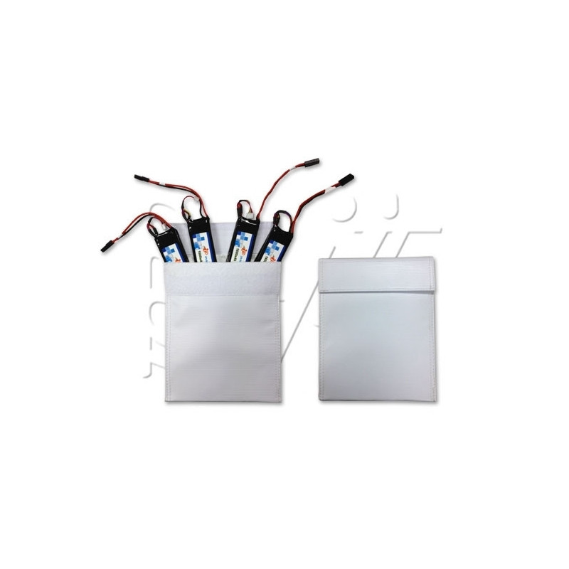 Pochette IGNIFUGE PROTECTION BATTERIE LIPO 22X18 cm ASG WHITE