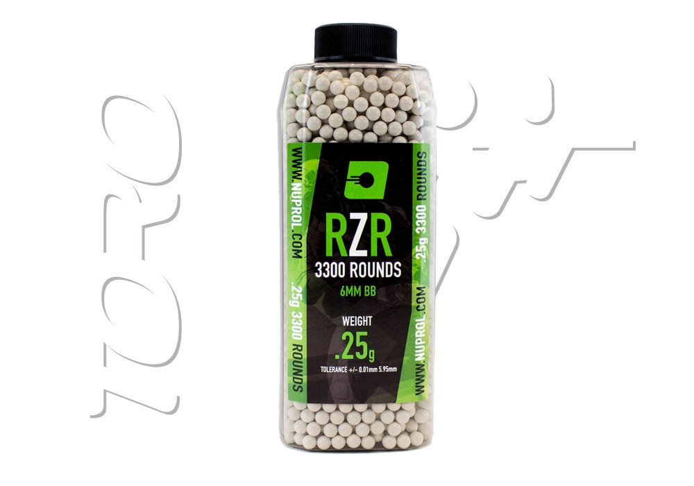 Billes 0.25g BOUTEILLE 3300 RZR NUPROL