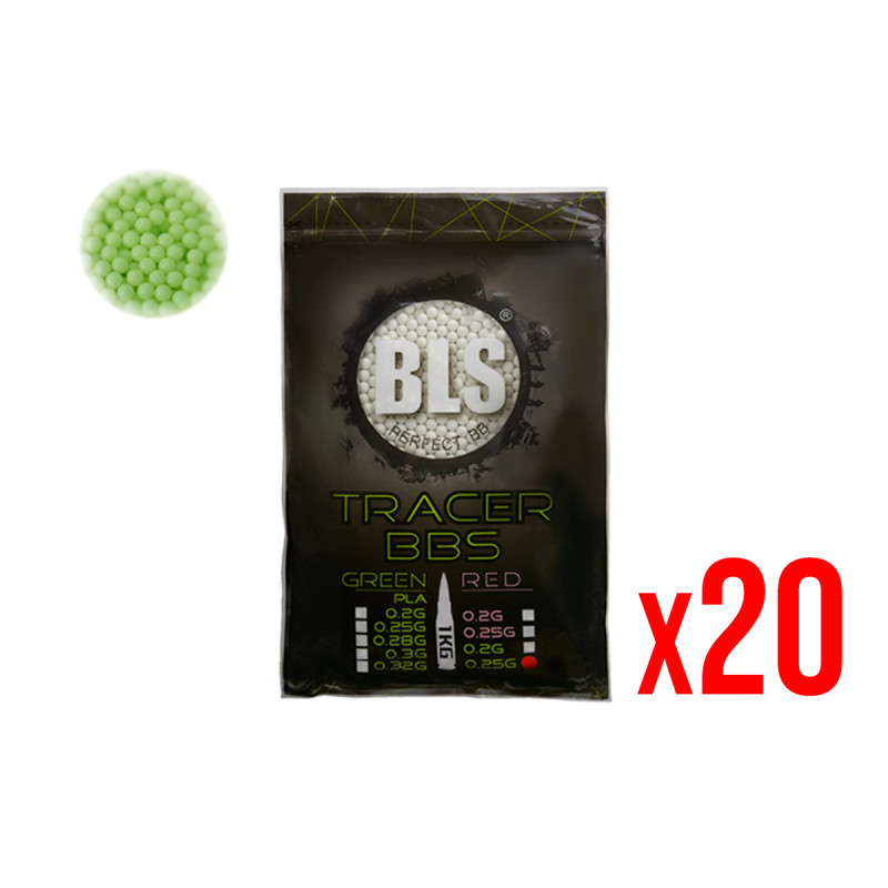 Billes traçantes 0.25g SACHET 4000 PRECISION BLS GREEN X20