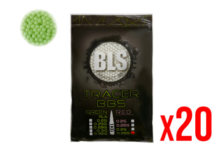 Billes traçantes 0.25g SACHET 4000 PRECISION BLS GREEN X20