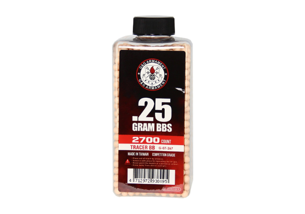 Billes traçantes 0.25g BOUTEILLE 2700 G&G ARMAMENT RED