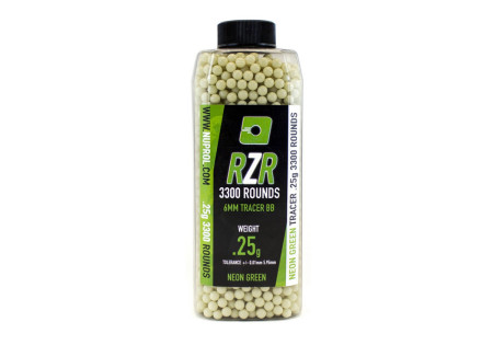 Billes traçantes 0.25g BOUTEILLE 3300 RZR NUPROL GREEN